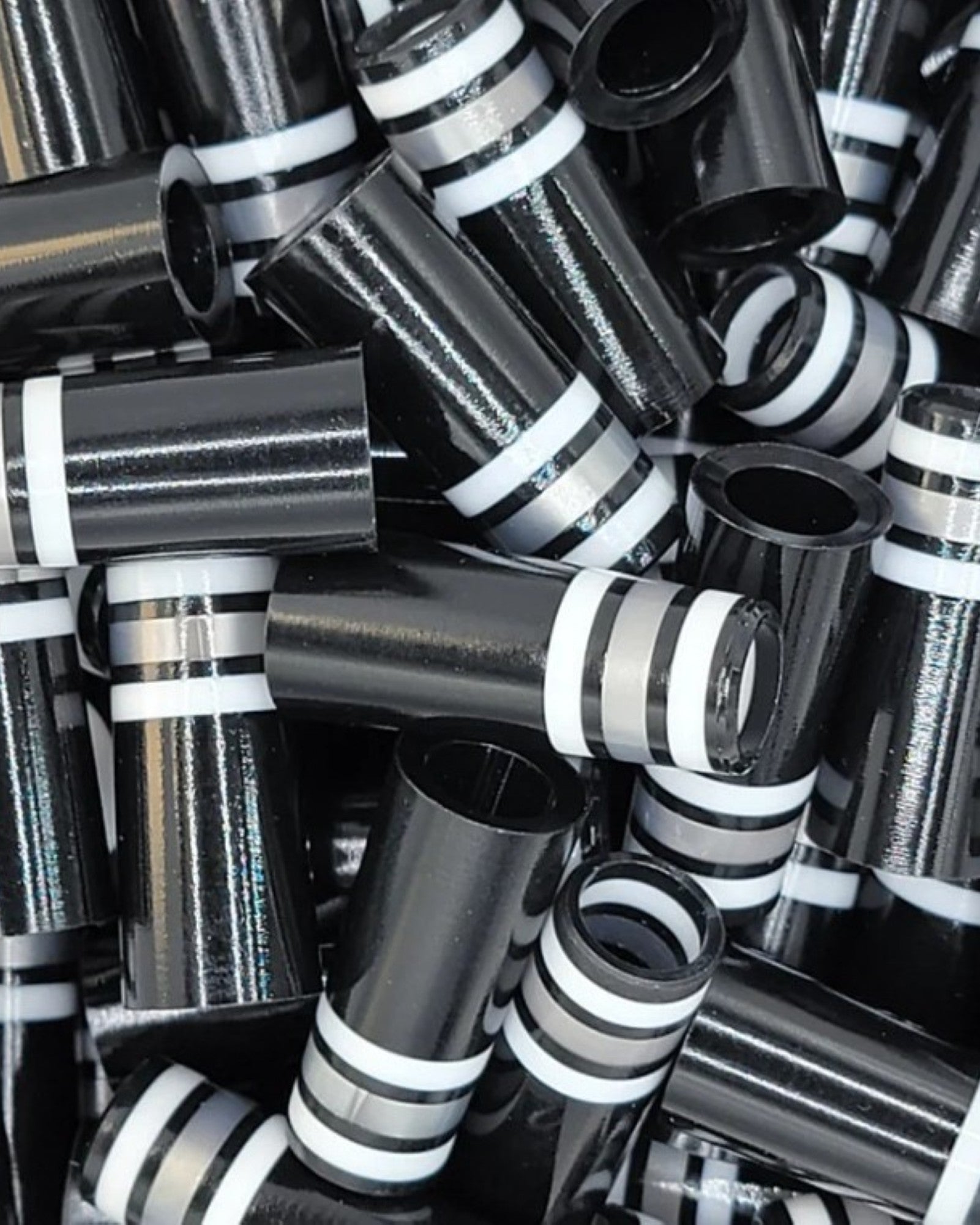 BB & F Co Ferrules Set of 10 - Black/White